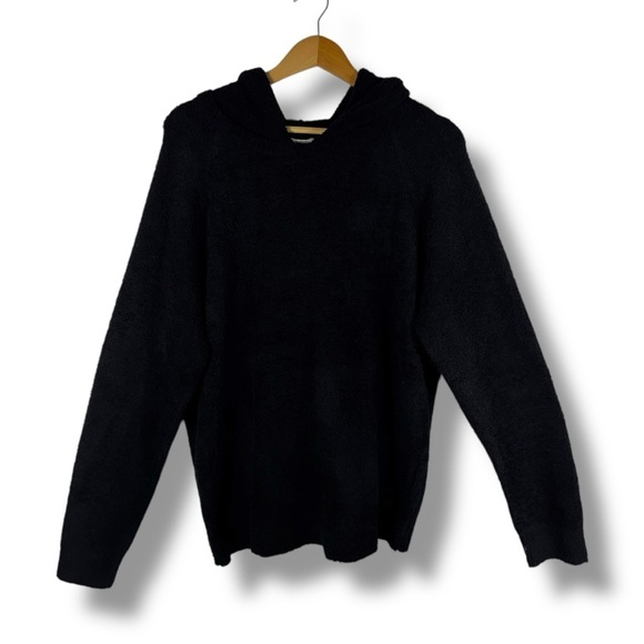 Softies Solid Marshmallow Hoodie Lounge Set, Black, Size XL - Picture 3 of 16